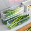 Kitchen Long Rectangular Food Storage Containers, Plastic Reusable Refrigerator Organizer Boxes