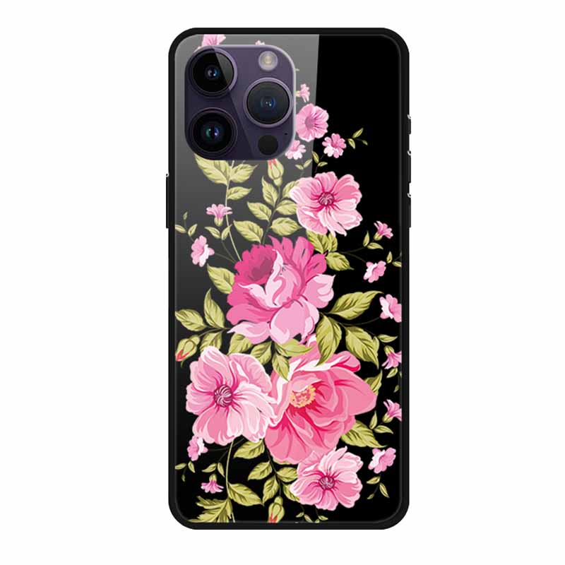Tempered Glass Case For iphone 15 Pro Max Case Soft TPU Bumper Hard Glass Back Cover For iphone 16 Pro Max Phone Case 16Pro Max