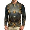 Men's Long Sleeve Casual T Shirt Crew Neck Printed Top Lightweight Comfortable Fit Stylish Design Suitable for Everyday Wear