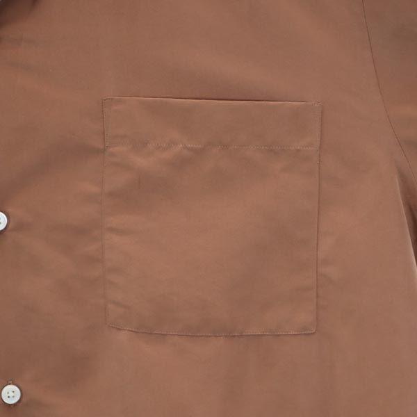 MAISON SPECIAL Long sleeve Open collar shirt 46 Brown Men's Used