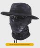 Men's Camouflage Bucket Hat Set: Multifunctional, Breathable, Sun-Protective Fishing Hat with Round Brim.