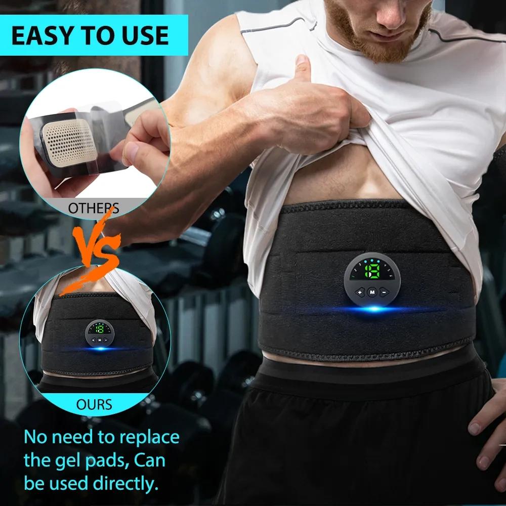 Kaufe EMS Muskelstimulator Massagegerät USB Elektrischer Bauchmuskeltoner Bauchgurt  Vibration Körper Taille Bauch Gewichtsverlust Fitness Massagegerät zum  Preis ab 26