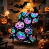 1pc Happy Halloween Blanket Ghost Pumpkin Witch Print for Sofa Skin-Friendly Soft Blanket New for Home Halloween Decoration