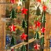 Christmas Hanging Paper Flower Curtain for Windows and Doors