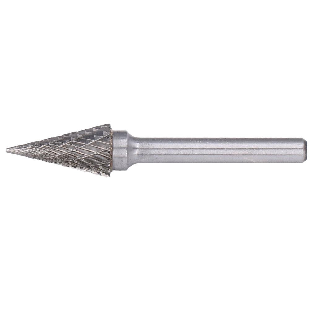 Rotary File Burr 2 Cut Pointed Cone Shape Die Grinder Bit 6mm Shank YG8 Carbide MX1225