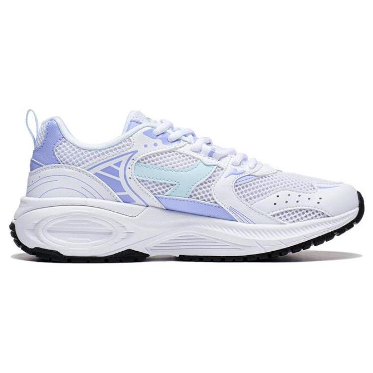 New LiNing 92 CICI Anti Slip Wear Resistant Low Top Sports Casual Shoes Women's White Cyan Purple AGCT050-3