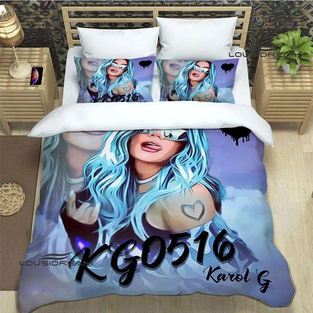 

Comforter Karol G Fashion Printed Bedding Sets Exquisite Supplies Set Bed Comforter Set Bedding Set Luxury Birthday Gift Comforter (quilt)-EU Single(135*200cm)3pcs