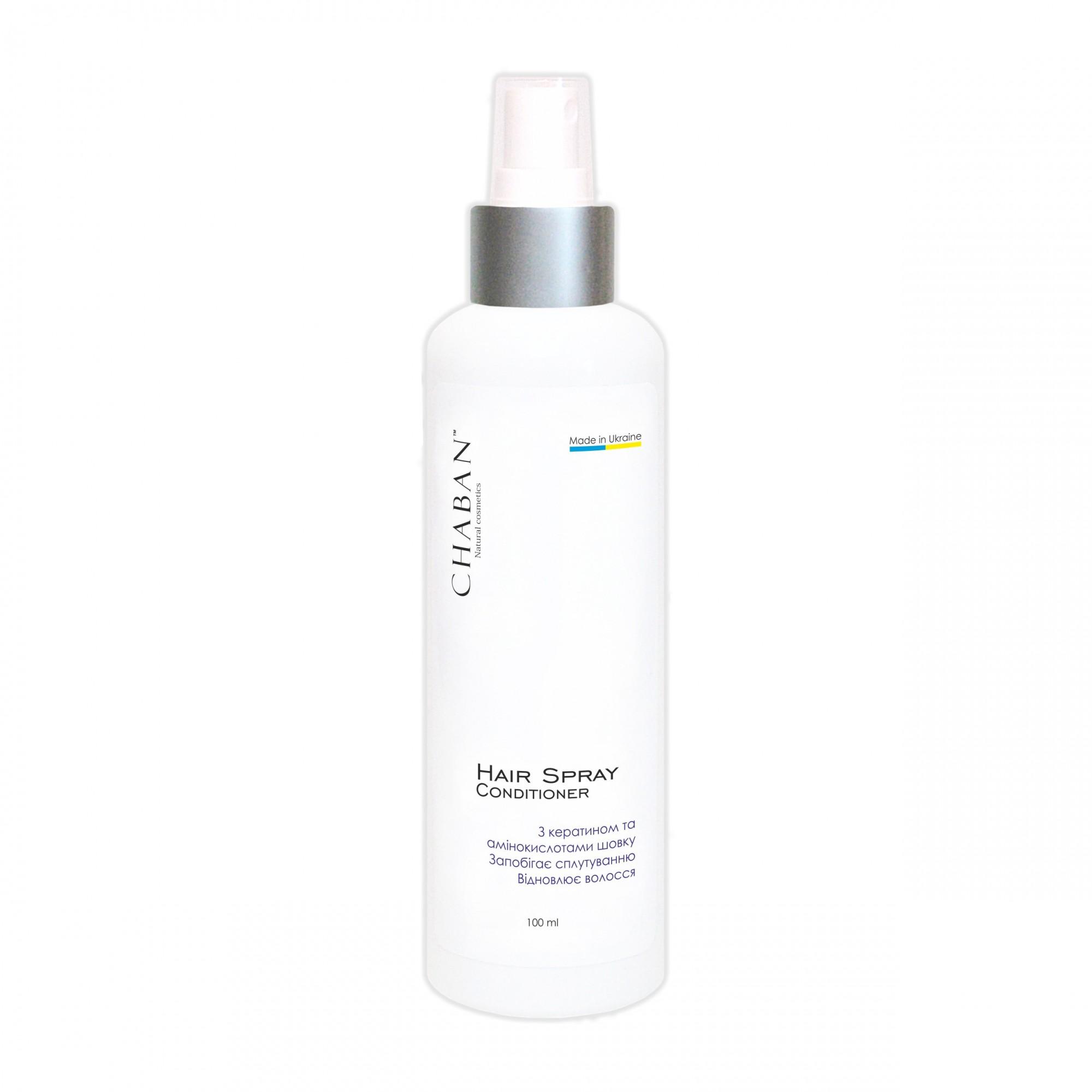 

Hair spray TM Chaban With keratin and silk amino acids. Prevents tangling. Restores hair 100 ml 00307