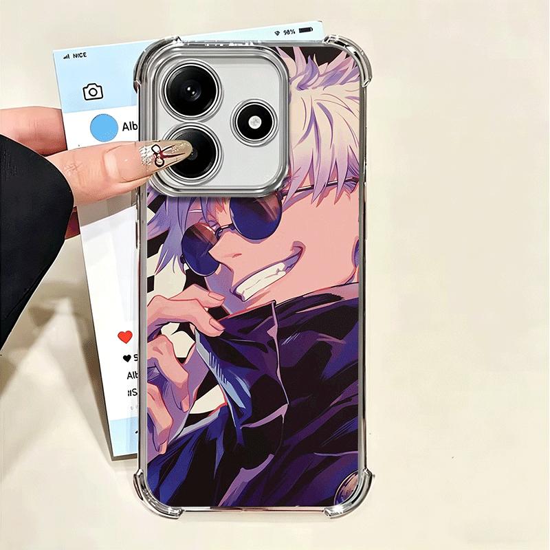Anime Gojo Satoru JUJUSU Soft Phone Case For Xiaomi Poco X7 X8 Pro Max X6 X5 X3 F8 Ultra F7 M8 M7 M5S Redmi 15C 15A 15 14C 13C 1