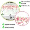 Rose Design Window Sticker, Electrostatic Adhesion No Glue Residue Waterproof Glass Decal for Living Room Bedroom Entrance Hall Home Decor