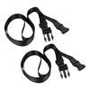 2PCS Luggage Strap Adjustable Polyester Baggage Buckle Strap for Travelling 150x2.5cmBlack