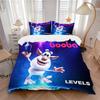 Booba Levels Abenteuer Druck 3-teiliges Bettwäsche-Set Bettbezug mit 2 Kissenbezügen Heim-Geburtstagsgeschenk