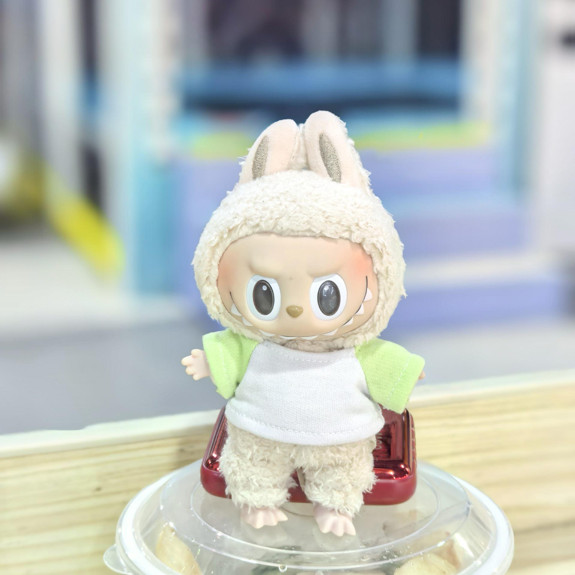 Labubu 17cm Blind Box Doll Clothing - First & Second Gen Macaron Silicone Pendant Outfit 17cm Doll Clothes