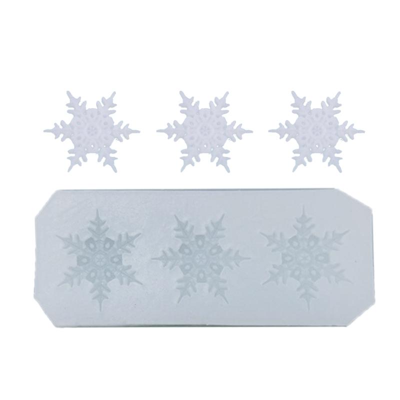 Snowflake Silicone Mold For Chocolate Baking Christmas Cake Decoration Reusable Food Safe Nonstick Design Mould