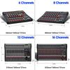 110V 6/8/12/16 Channel 6 Music Modes USB bluetooth Mixing Console Amplifier Computer Playback Phantom Power Effect Audio Mixer