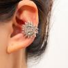 Gold earrings, new alloy jewelry, niche light luxury starfish earrings, women's earbone clips.