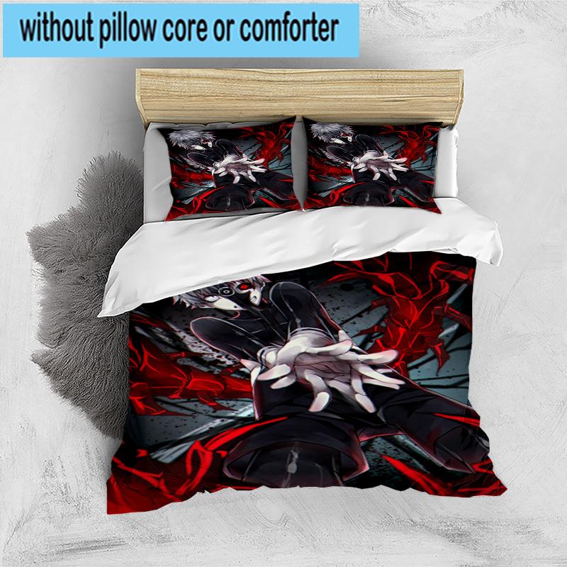 3PCS Tokyo anime Artwork 3pcs Bedding,Including 3PCS Duvet Cover And 2pcs Pillowcases Perfect for Christmas,Ideal for Bedroom, Dormitory