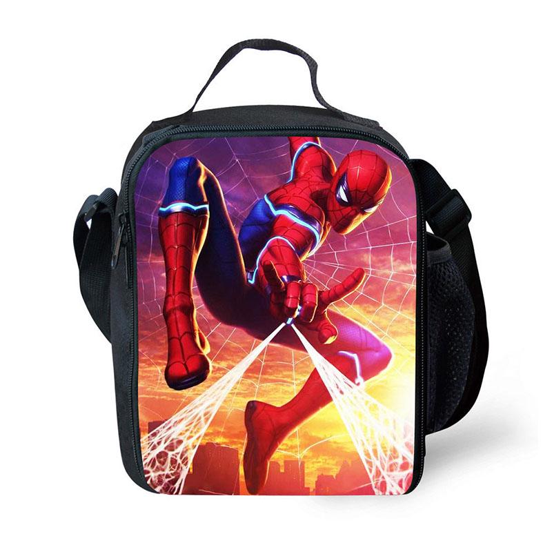 Spiderman Lithe 3d Printing Insulated Lunch Bag With Large Capacity For Kids