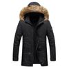 New Trendy Long Cotton-padded Jacket Plus Velvet Cotton-padded Jacket for Men, Mid-length Autumn and Winter Down-padded Jacket for Men