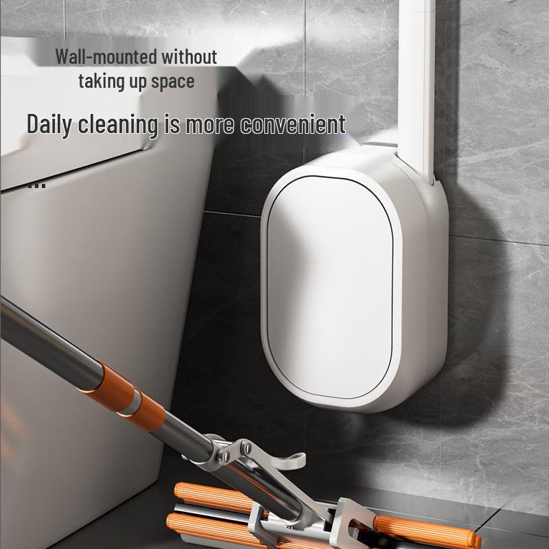 Wandmontiertes Toilettenbürsten-Set mit Einweg-Ersatzköpfen