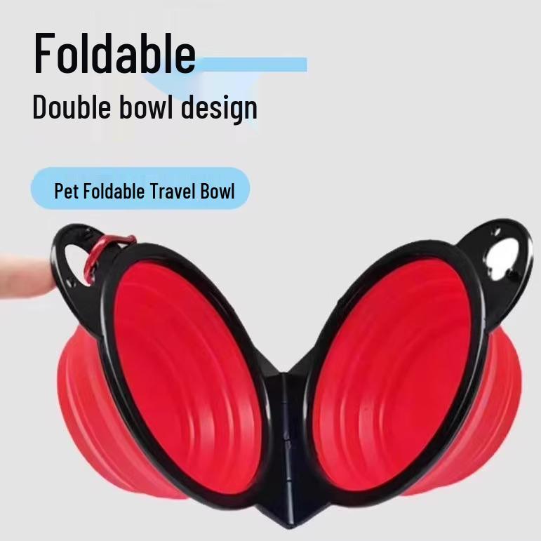 Pet Folding Travel Silicone Bowl: Outdoor Portable Water Dish for Cats & Dogs