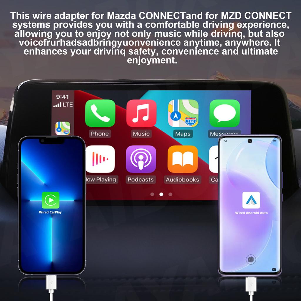 Apple CarPlay Android Auto USB Adapter Hub OEM CarPlay for Mazda 2 3 6  CX3 CX4 CX5 CX8 CX9 MX5 Retrofit Kit
