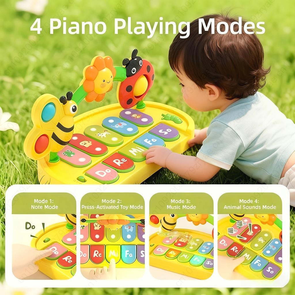Baby Colorful Insect Musical Instrument - Baby Early Education Smart Electronic Piano Toy for Boys and Girls