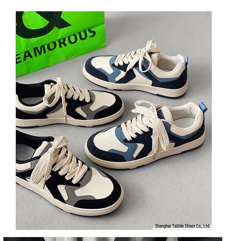Men's Breathable Canvas Sneakers - 2025 Trendy Casual Korean Style Summer Shoes
