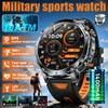 New TANK Ultra 1400mAh Battery Military Smart Watch 10ATM Waterproof Heart Rate Tactical LED Flashlight Men Sports Bracelet