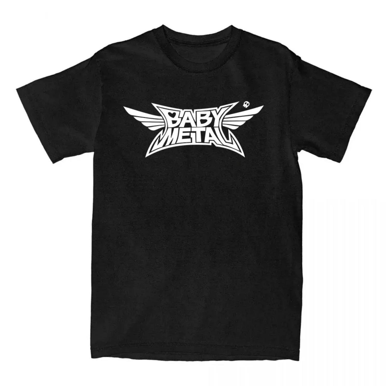 

Японская группа BABYMETAL Футболка с коротким рукавом Хлопок Летние футболки для женщин Повседневная Унисекс Хип-хоп Уличная одежда Графическая одежда S чёрный