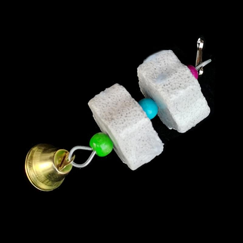 Bird Molar Toy Parrot Grinding Stone Molar Stone Parakeet Chinchilla Squirrel Molar Bird Cage Toy Bird Cage Accessories