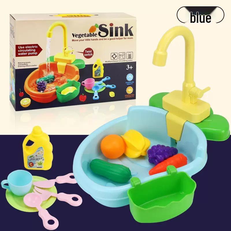 Kids' Automatic Water Cycle Dishwasher & Bird Bath Play Set
