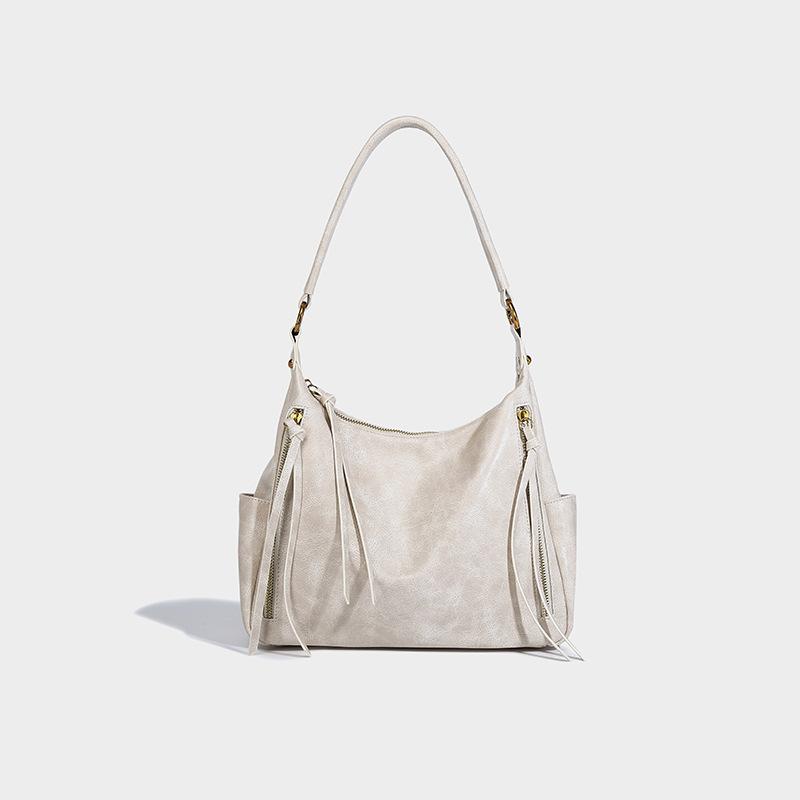 Large-capacity Vintage-style Tote Bag, 2024 Summer New Model, Niche High-end Feel, Shoulder and Underarm Bag, Commuter Handbag