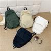 Schoolbag Simple Solid Color Backpack Male and Female Couples Versatile Casual Backpack Student Versatile Commuter Schoolbag