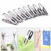 10/20Pcs Stainless Steel Clothes Pegs Washing Clips Household Clothing Sealing Clip Windproof Clips Hang Pins Metal Clips Clamps
