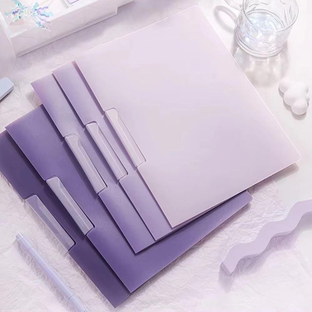 5Pcs Waterproof A4 File Folder Dustproof Paper Organizer Rotating Side Opening Folder  School Office
