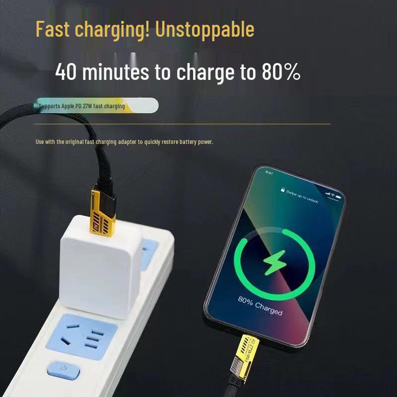 4-in-1 PD Fast Charging Dual-Head Type-C Multifunction Portable USB Cable for Laptops