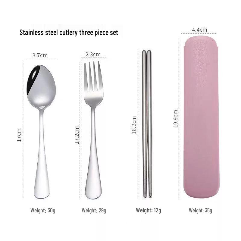 304 Stainless Steel Cutlery Set: Custom Logo Chopsticks, Spoon & Fork for Events