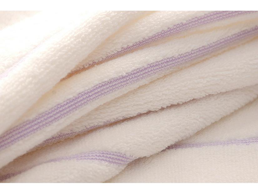 Lavender-Scented 32-Strand Cotton Bath Towel Set with Custom Logo Embroidery - 3-Piece Gift Box Collection