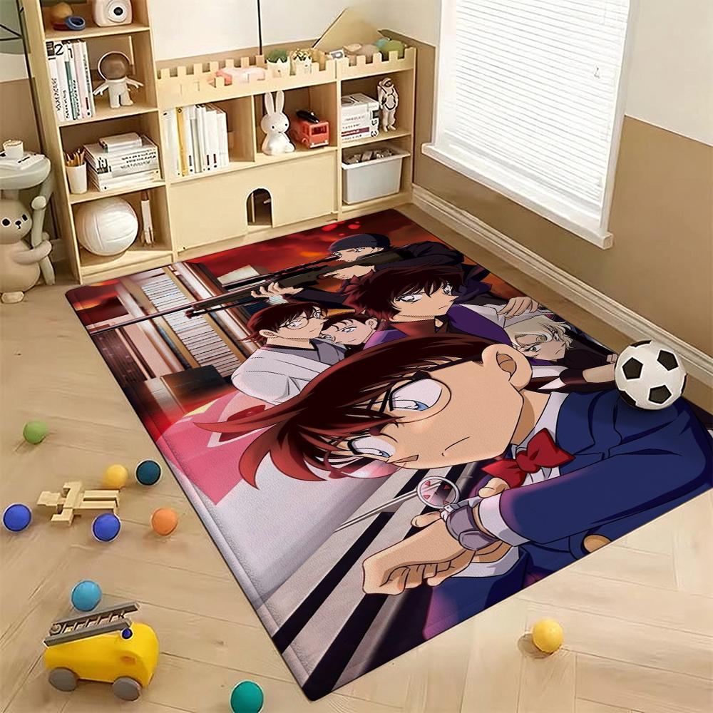 Detective Conan Anime Adventure Patterned Rug Absorbent Nonslip Carpet For Study Reading Area Home Party Decor Christmas Gift