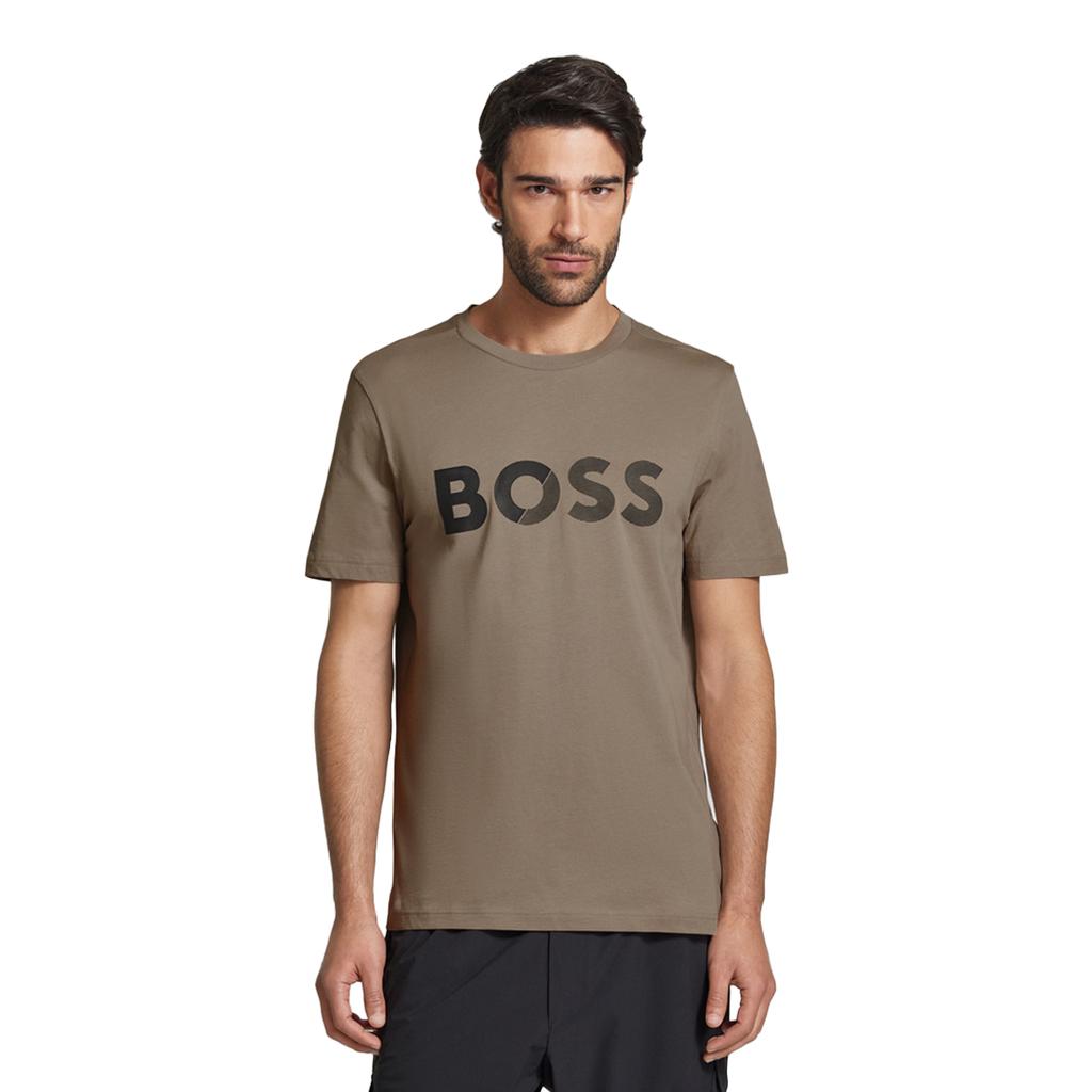 Boss Mens Large Logo Cotton T-Shirt