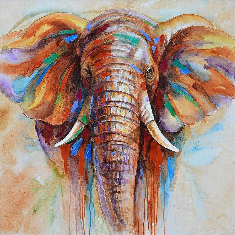 DIY Elephant 5D Diamond Painting  Full Round Drill Mosaic Animal Embroidery Cross Stitch Kits Wall Art Gift Home Decor