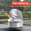 Car Ashtray Universal High-End Feel, With LED Light Iron Inner Liner, Simple And Light Luxury Car Ashtray Car Interior Access