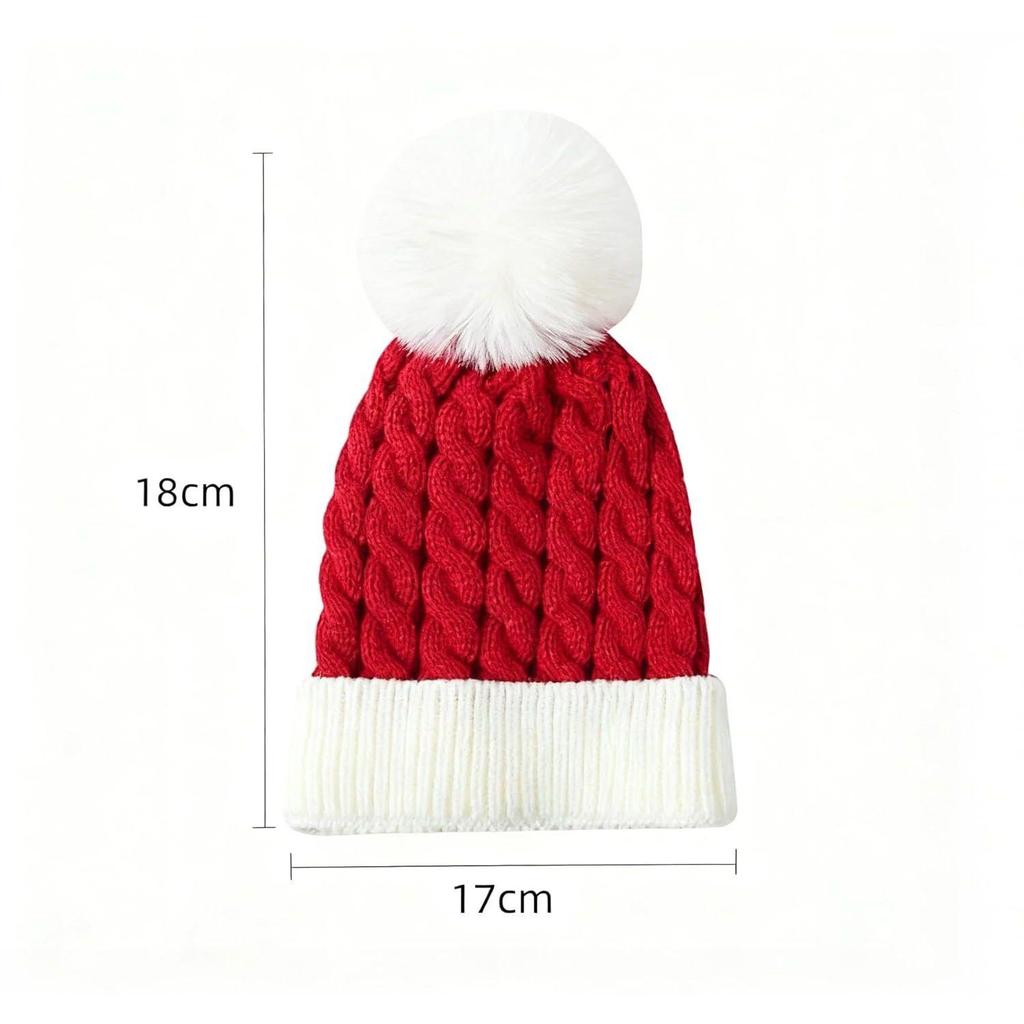 Weihnachtsmütze für Kinder, Weihnachtsmannmütze aus weichem Stoff, festliche Weihnachtsdekoration für Partys, Geschenke, Größe 17 cm x 18 cm