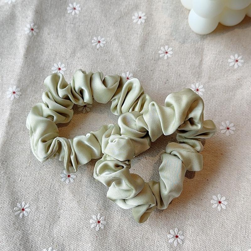 2Pcs Early Spring Texture chIC High -grade Gentle French Net Red Rubber Balls Hair Rope Hair Decoration Female