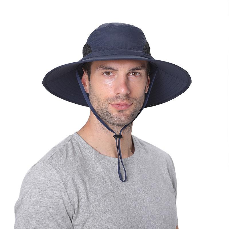 Summer Sun Protection Fishing Bucket Hat Men's Shade Hiking Cap Summer Outdoor UV Protection Breathable.