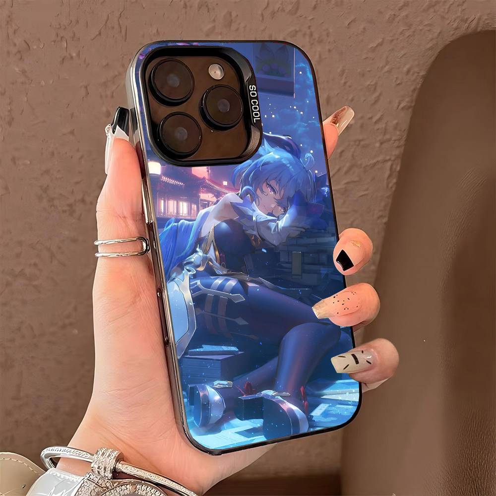 ganyu genshin impact  phone case for iPhone 17 17Air 16 15 14 13 12 11 Pro Max Plus Colorful Silver