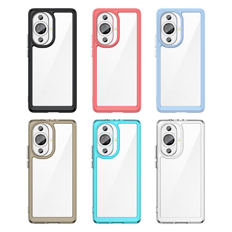 Für Cover Huawei Nova 12S Hülle Huawei Nova 12S Capas Neu Stoßfestes Handy Bumper Transparente Farbe Klar Fundas Huawei Nova 12S