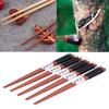 5Pairs Wrapped Twine Handle Anti-slip Chopsticks Slender Retro style Chopsticks  Snack Eating