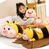 Bumblebee Plush Pig Toy Long Style Stuffed Animal Doll Kids Gift Decoration